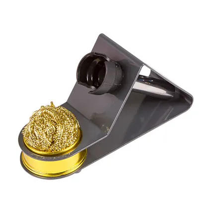 Фото №0 Подставка для паяльника, стружка для очистки жала, металл REXANT