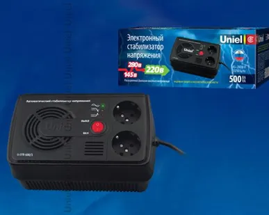 фото U-STR-500/1 Стабилизатор напряжения "Uniel" серии Standard — Courage 500 ВА