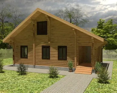 фото Сруб дома 10х10 м двухэтажный