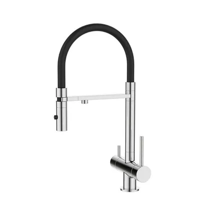 Фото №0 Смеситель для кухни Iddis Ace с фильтром ACESBFFi05, хром/черный