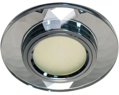 фото Софит FERON 8050-2 SMD MR16 G5.3 50W серебро/20 (со светодиодной подсветко