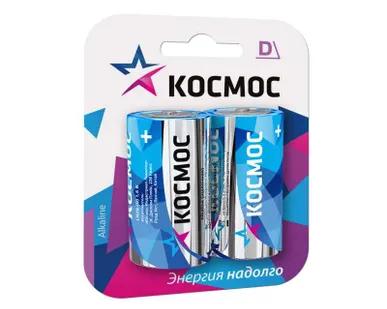 фото Элемент питания алкалиновый LR LR20 Максимум BP2 (блист.2шт) Космос KOCLR20MAX2BL