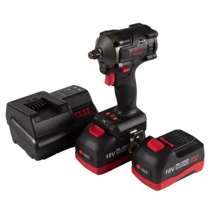 Фото №2 Гайковерт аккумуляторный ударный 1/2 quot;, 900 Нм, 18 В, укороченный, 4 предмета, кейс MIGHTY SEVEN DW-404A