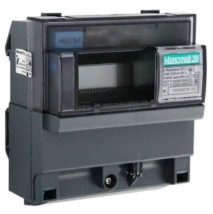 Фото №0 Счетчик "Меркурий" 201.2 1ф 5-60А 220В Инкотекс 32416