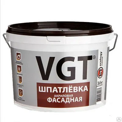 Фото №0 Шпатлевка фасадная ВГТ 3,6кг