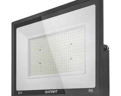 фото прожектор светодиодный ОНЛАЙТ 300Вт 6500К IP65 LED черный