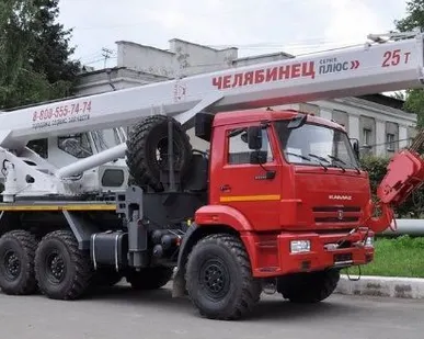 фото Кран автомобильный
КС-55732 «Челябинец» на шасси КАМАЗ-43118-46 (6х6)
