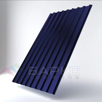 Фото №0 Профлист НС-20 - 1150 мм (1100 мм) 00000327/65 RAL 5002 Полиэстер 0.65