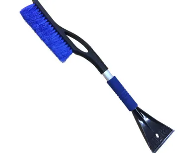 фото Автомобильная щетка зимняя со скребком, мягкая ручка, 350-450мм