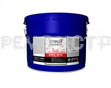 фото Эмаль ПФ-115 10кг п/т черный СТРОЙКОМПЛЕКТ П зз