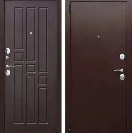 Фото №0 Дверь входная Гарда 8мм (Ferroni) металл 0,8мм/МДФ, Антик медь/Венге 2050х860мм, ЛЕВАЯ