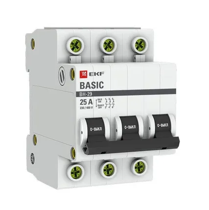 Фото №0 Выключатель нагрузки 3п 25А ВН-29 Basic EKF SL29-3-25-bas