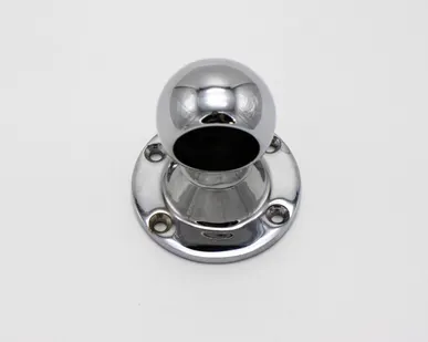 фото Держатель дистанционный торцевой, мини, для d=25мм, Н=61мм, хром