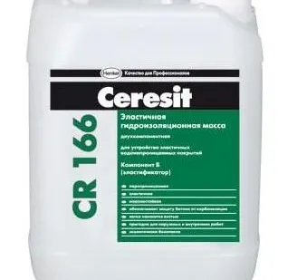 фото Эластичная гидроизоляционная масса CR 166 (компонент Б) Ceresit 10 кг