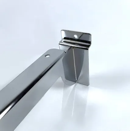 Фото №0 Кронштейн для полки ДСП или стекло на экономпанель 250мм (левый+правый), хром