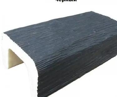 фото Балки на потолок декоративные Б-9 рустик (9х6х296см) цвет Черный