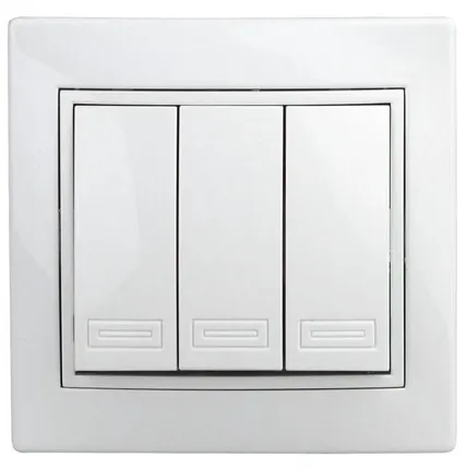 Фото №1 Выключатель 3-кл. СП Plano 10А IP20 1-106-01 250В бел. Intro Б0027605