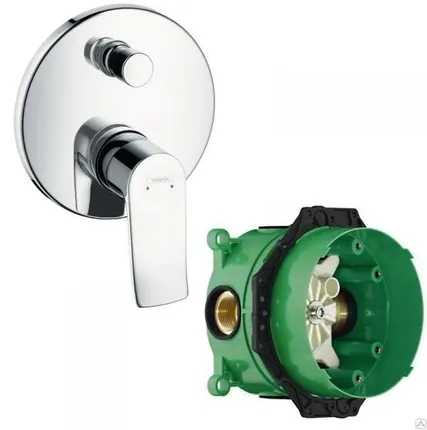 Фото №0 Смеситель HANSGROHE Metris для ванны к ibox universal, хром - 31493000