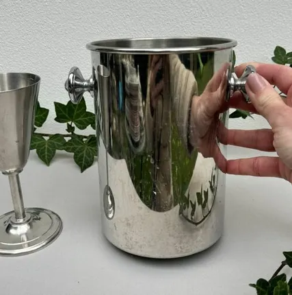 Фото №0 Ведро для охлаждения бутылки 18 см сталь