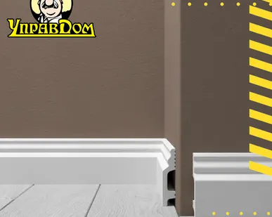 фото Плинтус Де-Багет XPS Polymer Н 1 60х13/ Белый