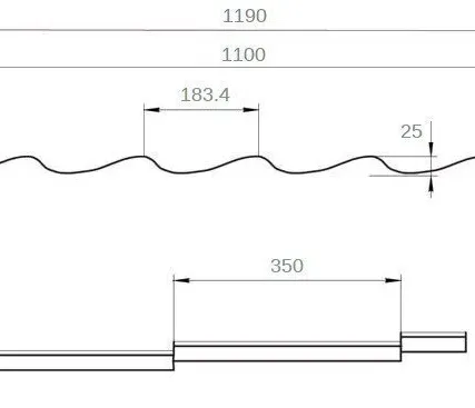 Фото №0 Металлическая черепица полимерная толщ. 0,4мм 9003
