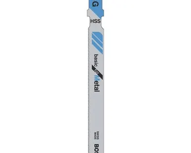 фото Bosch 5 Пилки лобз. T118 G HSS, шаг 0,7мм, дл. 92мм, металл, жесть