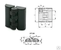 Фото №0 Петля 40х38х13 с крышкой, потай.винт
