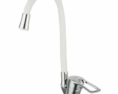 фото Смеситель Frud R41055-4 для кухни, белый