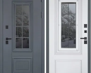 фото Входная дверь Термо Арктика букле графит стеклопакет-белый матовый ТЕРМОразрыв АСД 96 правая=1шт