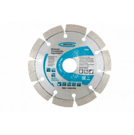 Фото №0 Диск алмазный сегментный 125 мм Д22,20 с.р. GROSS