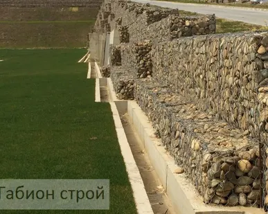 фото Монтаж габионных конструкций