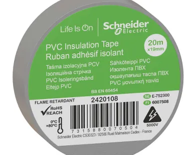 фото Изолента ПВХ 19мм (рул.20м) сер. SchE IMT38208