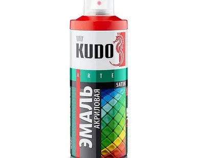 фото Эмаль аэрозольная универсальная акриловая satin RAL3020 алая KUDO, 0,52л