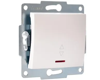 фото Механизм выключателя проходного 1-кл. 1п СП Karina 10А IP20 с подсветкой жемчуж./бел. перламутр LEZARD 707-3088-114