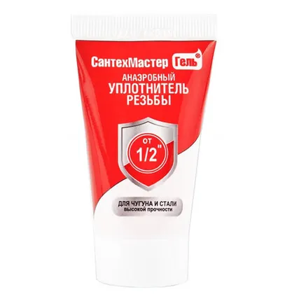 Фото №0 Герметик-гель анаэробный Сантехмастер 15гр красный