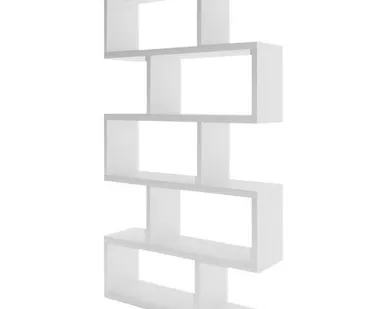 фото стеллаж SNAKE 995х1780х280мм белый тамбурат