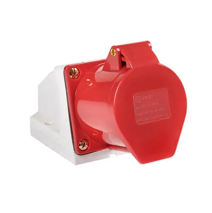 Фото №0 Розетка силовая 3-ф., 16А, 380В, IP44 (4-п, стацс. на...