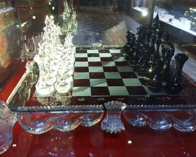 фото Avdeev Crystal С2003/35ч Композиция "Хрустальные шахматы" черные С2003/35ч