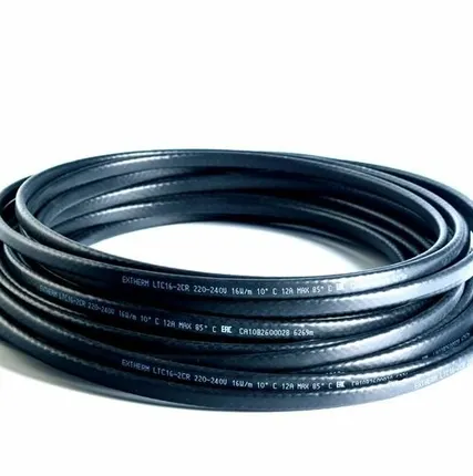 Фото №0 Кабель нагревательный саморег. 16Вт/м строительного применения (трубы) термопласт Extherm LXTC16-2CR