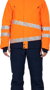 фото Куртка мужская утепленная ACTIVE, флуоресцентный оранжевый-синий