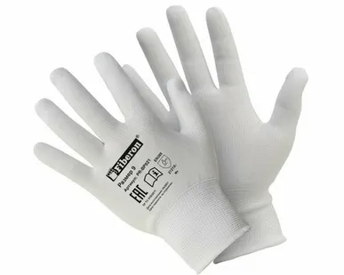 фото Перчатки Для сборочных работ, полиэстер, L(р.9) белые PR-BP021 (пара, цена за пару) Fiberon
