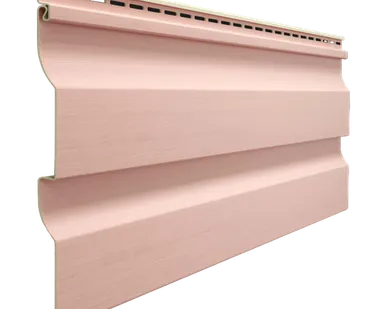 фото Сайдинг Docke Корабельный брус D4.5D Персик Деке Premium виниловый