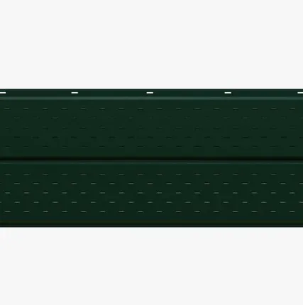 Фото №0 Сайдинг Потолочно-фасадная панель «Софит» перфорированный 0.47-0.50 мм RAL 6005, Зеленый мох