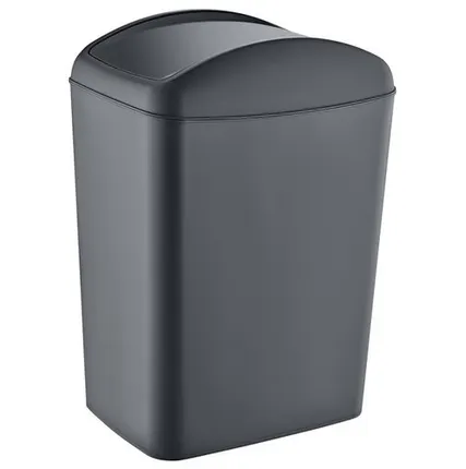 Фото №0 контейнер для мусора TURAN Soft Anthracite 10л прямоугольный пластик антрацит