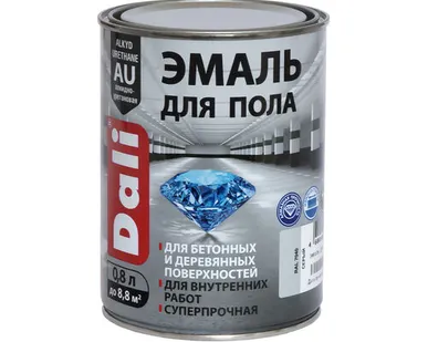 фото Эмаль для пола суперпрочная красно-коричневая RAL 3009 0,8л DALI