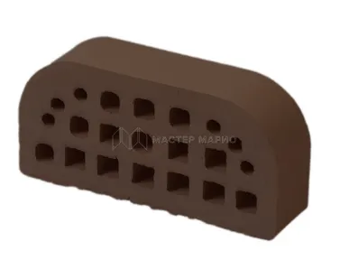 фото Кирпич фасонный керамический «Коричневый» пустотелый одинарный профиль 2Б