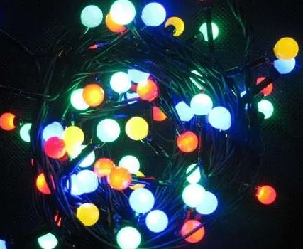 Фото №0 Гирлянда "Цветные шарики" LDBL080G-10-C 80 светодиод. контроллер 4м зел. SHLights 4610003325008