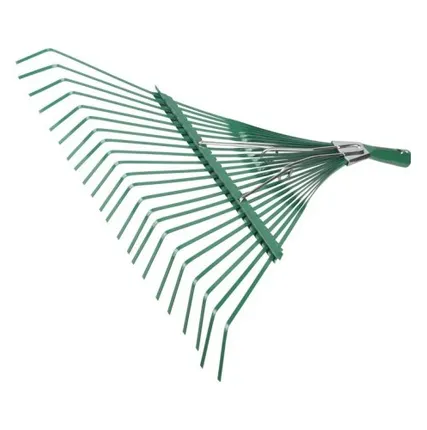 Фото №0 Грабли веерные 22 зубца без черенка, пластинчатые, усиленные GRINDA