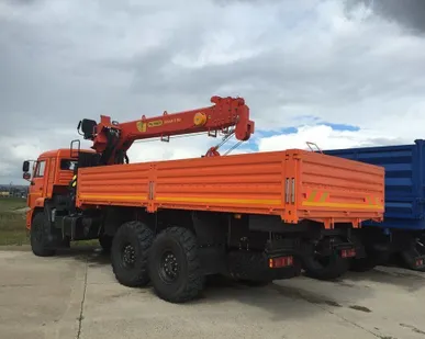 фото Автомобиль бортовой с КМУ Palfinger INMAN IT 150 на шасси КАМАЗ 43118
