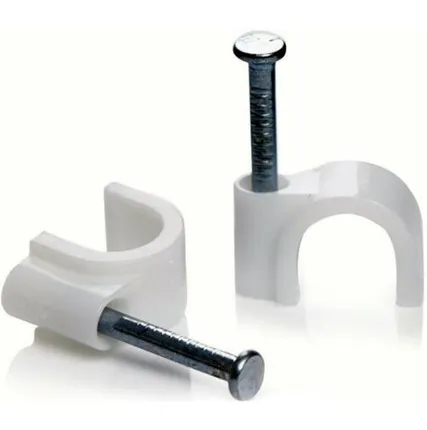 Фото №0 Скоба крепежная круглая 12мм 50шт. белая